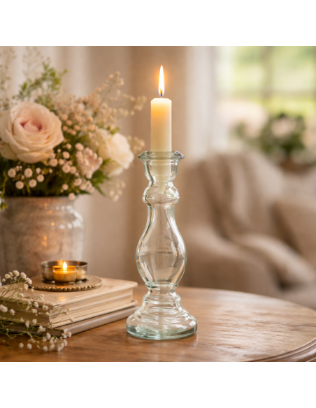 Candelabro de cristal translúcido Blue