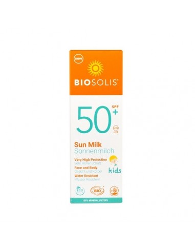 Leche protección solar niños SPF50+ Biosolis